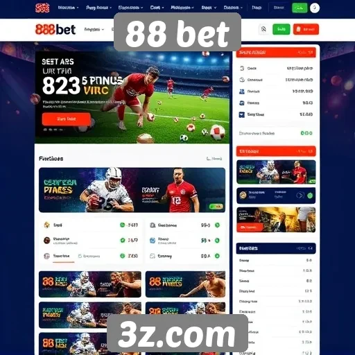 Interface e usabilidade do site 88 bet